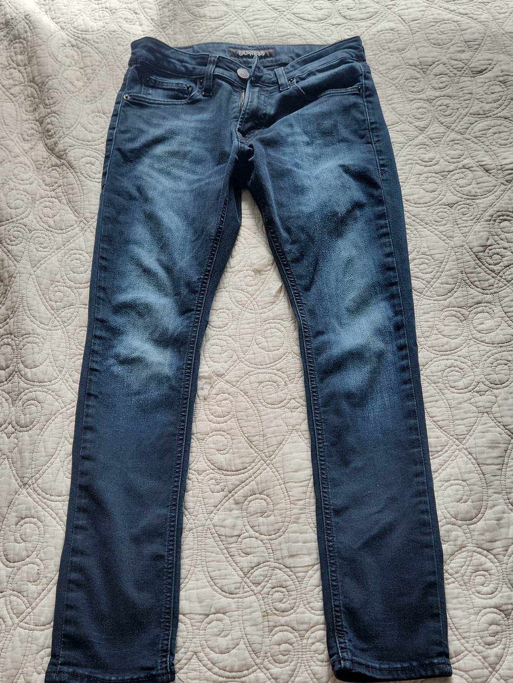 Men's Express Skinny Jeans Dark Blue 28x30